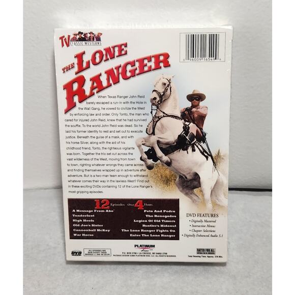 The Lone Ranger 2 DVD Box Set With 12 Episodes Digitally Mastered 2004 Brand New - Picture 2 of 5